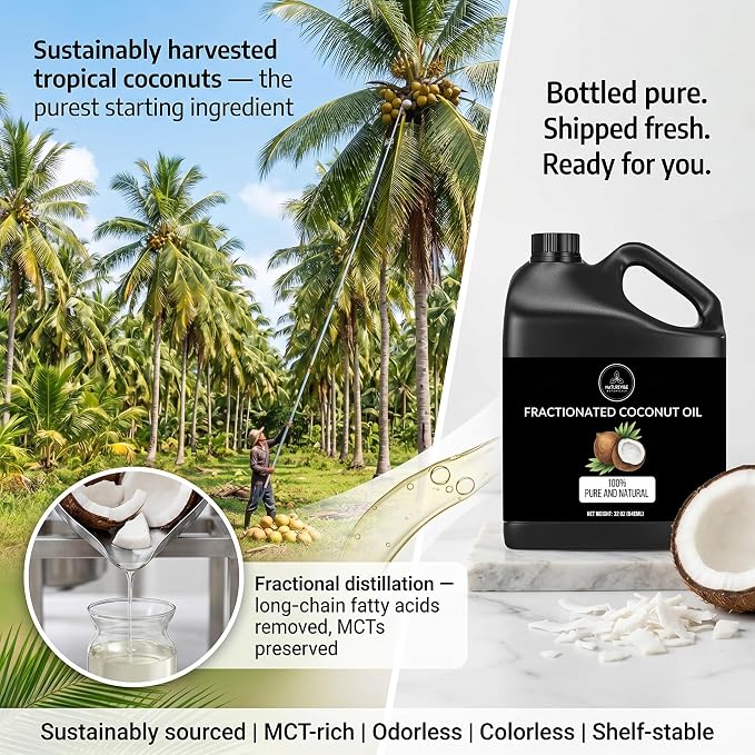 Naturevibe Botanicals Fractionated Coconut Oil 32 Ounces | 100% Pure and - Image 4