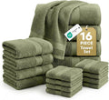 LANE LINEN Luxury Cotton Bath Towel Pack of 16 by LaneLinen