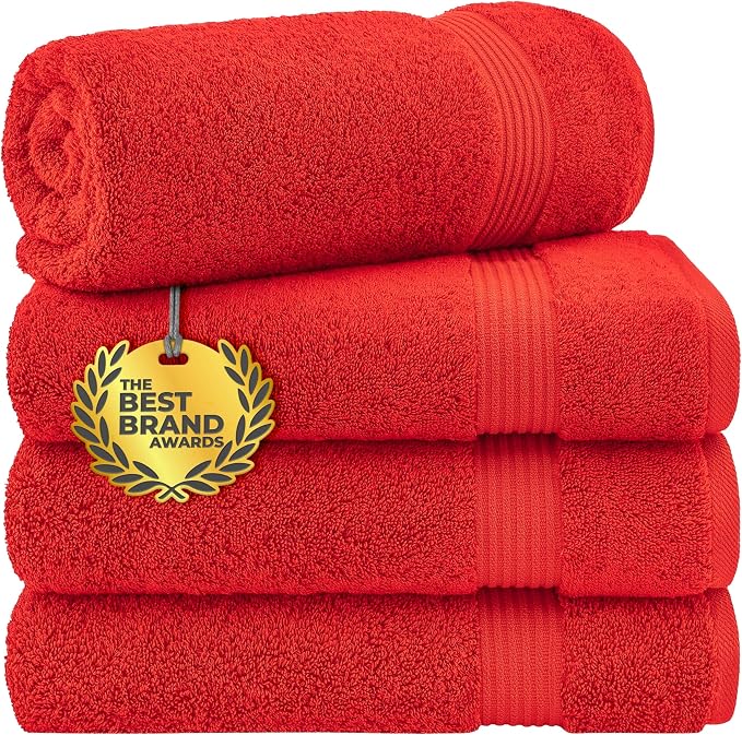 Cotton Paradise 4 Piece Turkish Bath Towels by UNITEDHOMETEXTILE