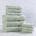 Superior Egyptian Cotton 9-Piece Towel Set, Guest Bath Decor Essentials by SUPERIOR