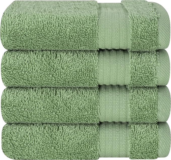 Cotton Paradise 100% Cotton Turkish Washcloth Set by UNITEDHOMETEXTILE