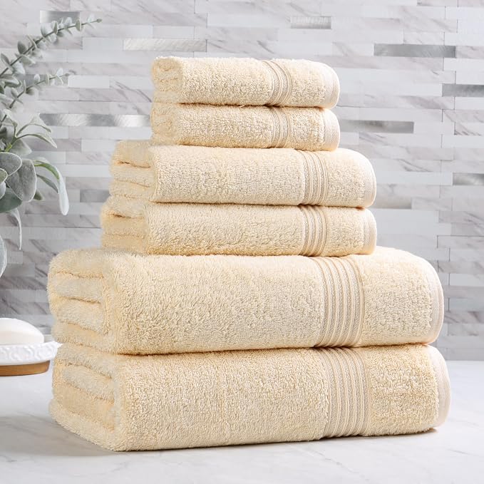 Superior Egyptian Cotton 6-Piece Towel Set, Bathroom Essentials, Towels - Image 2
