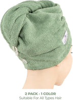 American Soft Linen 100% Cotton Hair Towels - Image 3