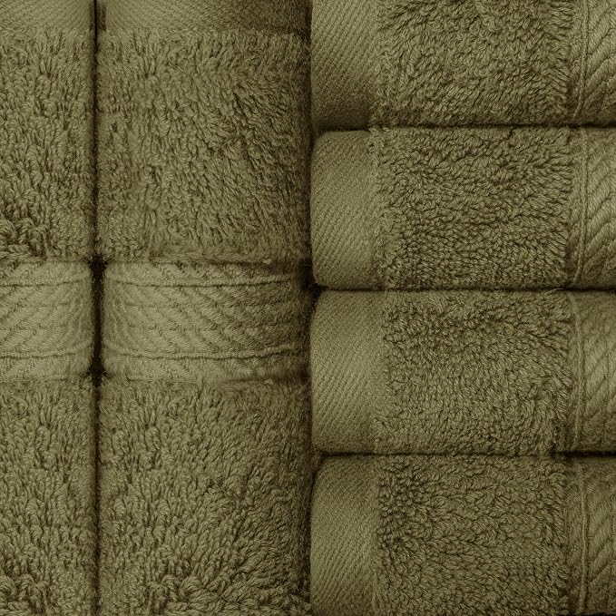 Superior Egyptian Cotton Pile Face Towel/Washcloth Set of 6, Ultra Soft Luxury - Image 4