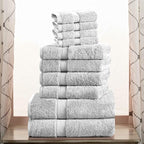 Superior Egyptian Cotton Pile 10 Piece Towel Set, Includes 2 Bath, 4 Hand - Image 2