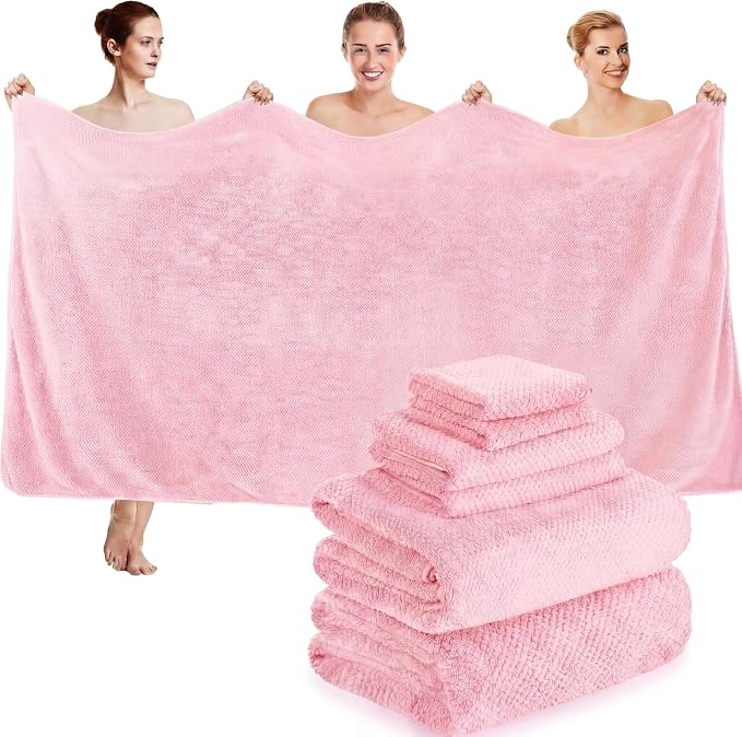 Peryiter Oversized Bath Towels Set of 6 by Peryiter