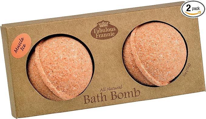 Fabulous Frannie Muscle Ice Natural, Handmade Bath Bomb Gift Set, Rich in by Fabulous+Frannie