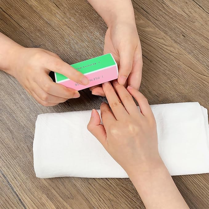 6-Pack Large Square Sponge Nail Buffer Block, 4-Way Nail File and Buffer - Image 3