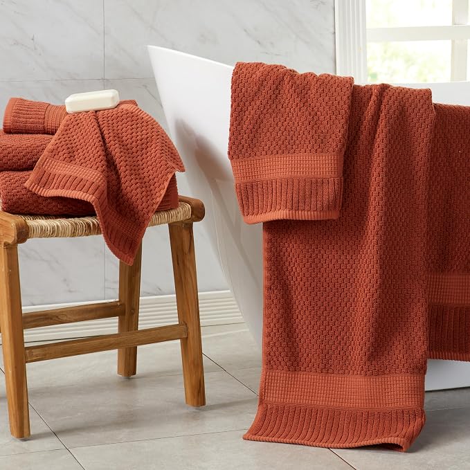 NY Loft 100% Cotton Towel Set 6 Piece Towel Set | Super Soft & Absorbent - Image 8