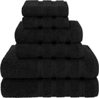 American Soft Linen Luxury 6 Piece Towel Set, 2 Bath Towels 2 Hand Towel 2 by AmericanSoftLinen