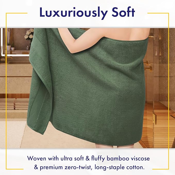 Alusa Home Ultra Soft & Plush Viscose from Bamboo Bath Sheets - Image 2