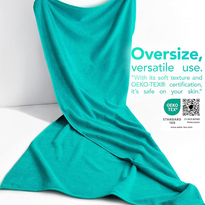 American Soft Linen 100% Cotton 600 GSM Turkish 40x80 Oversized Bath Towel Sheet - Image 3