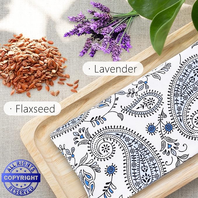 Lavender Eye Pillow for Relaxation, Sleep – Weighted Eye Mask for Headache - Image 5