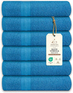 Medium Bath Towels Pack of 6 – 24x48 Inches – Soft, Quick Dry & Highly by ASTILTEXCottonTowels