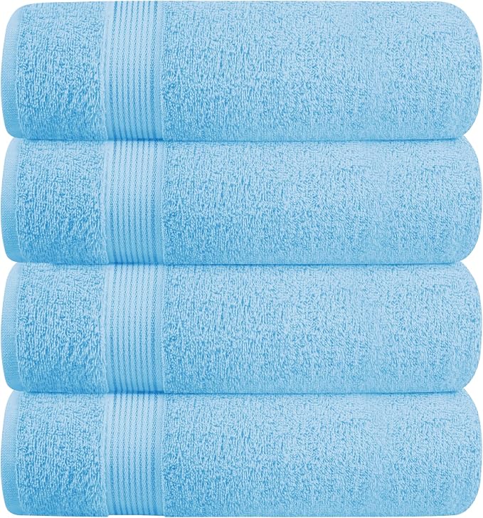 BELZZI Home Ultra Soft 4 Pack Oversized Bath Towel Set 27x54, Cotton Compact by Unknown