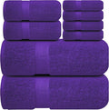 Infinitee Xclusives Luxury 100% Cotton Towel Set – 8 Piece Bathroom Towel Set – by InfiniteeXclusives