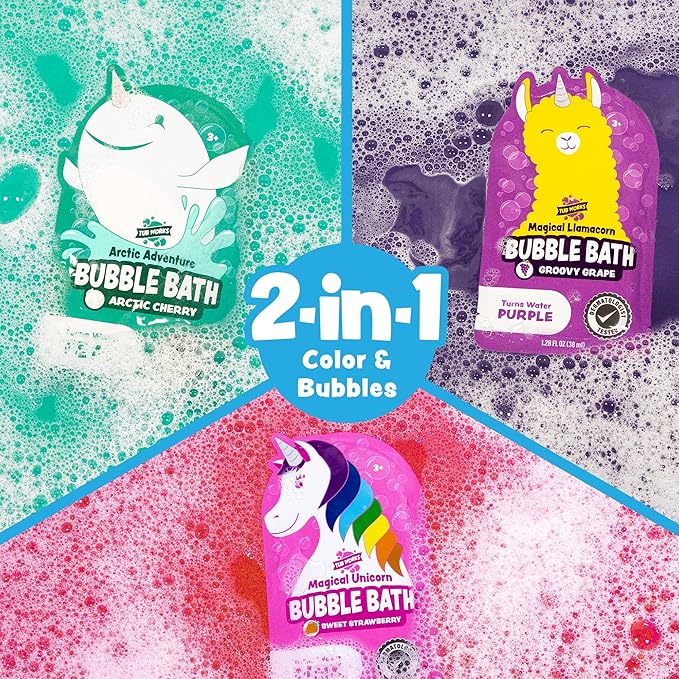 Tub Works® Magical Kids Bubble Bath, Variety 12 Pack | Creates Colorful Water & - Image 3