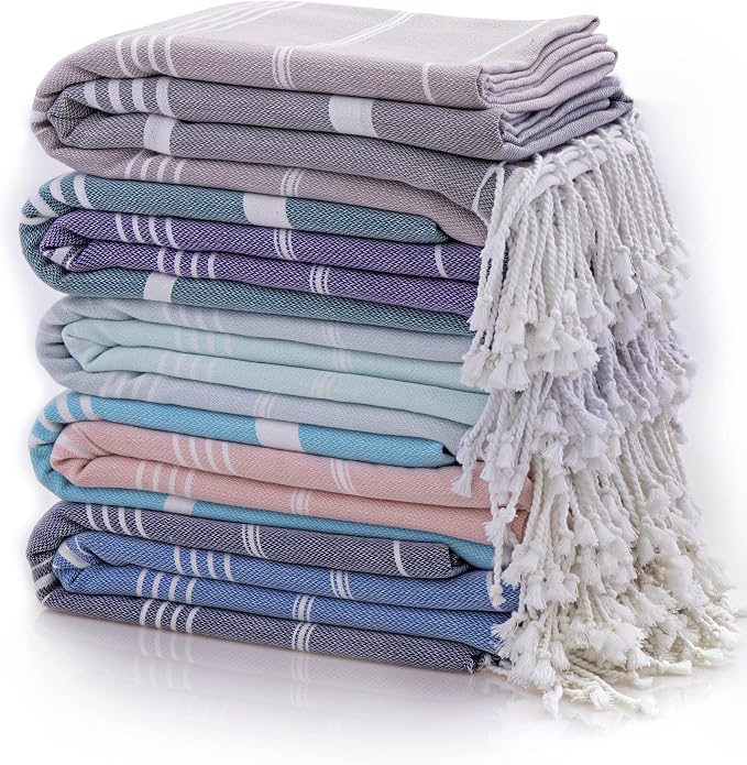 Cotton Prewashed, Cotton Bath Beach Spa Sauna Hammam Yoga Gym Hamam Towel Fouta - Image 2