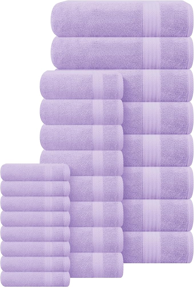 GLAMBURG Ultra Soft 24-Piece Towel Set - Image 3