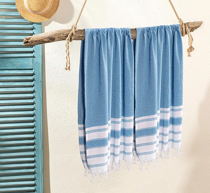 Goroly Home Cotton Turkish Peshtemal Beach Towel, Extra Large, Thin Quick Dry - Image 2