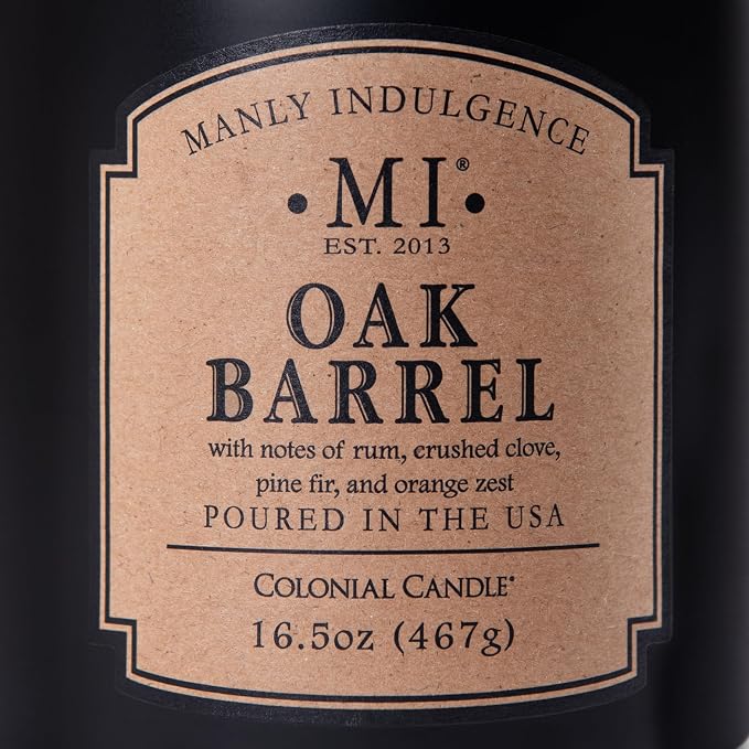 Manly Indulgence Oak Barrel Scented Candles - Image 5