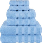 American Soft Linen Luxury 6 Piece Towel Set, 2 Bath Towels 2 Hand Towel 2 by AmericanSoftLinen