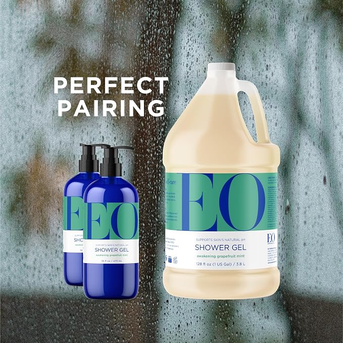EO Shower Gel Body Wash, 16 Ounce, Grapefruit and Mint, Organic Plant-Based - Image 5