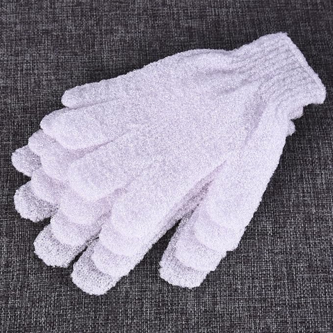 Hotop 4 Pairs Shower Gloves Scrubbing Gloves Dual-Sided Exfoliating Glove Body - Image 6