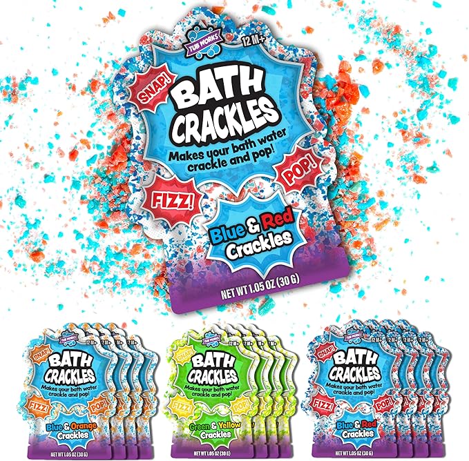 Tub Works® Bath Crackles Bath Toy, Variety 12 Pack | Nontoxic & Fragrance-Free by TubWorks