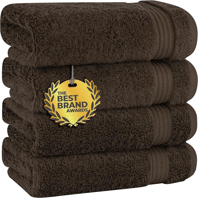 Cotton Paradise Hand Towels for Bathroom, 100% Cotton Turkish 4 Piece Hand by UNITEDHOMETEXTILE