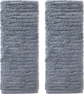 SKL Home CloudSoft Cotton Luxury 2-Piece Hand Towel Set, Smoke Blue by SKLHomebySaturdayKnightLtd