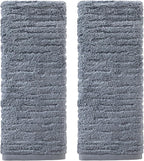 SKL Home CloudSoft Cotton Luxury 2-Piece Hand Towel Set, Smoke Blue by SKLHomebySaturdayKnightLtd