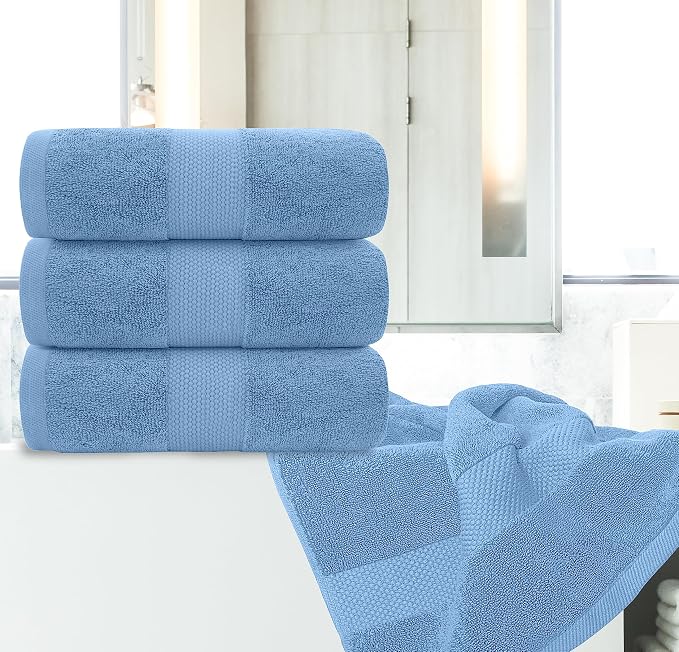 White Classic Luxury Bath Towels Set of 4 Large - Image 6