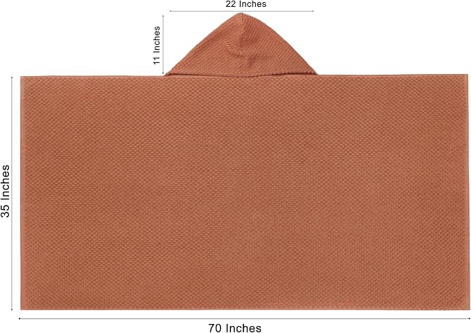 COTTON CRAFT Hooded Bath Towel – 2 Pack Oversized 35x70 Waffle Weave Towel - Image 3