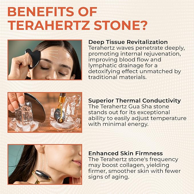 TeraRX® Terahertz Gua Sha & Facial Roller Set – 100% Authentic Terahertz Stone - Image 3