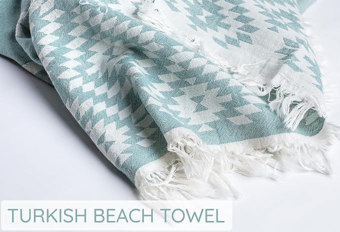 Turkish Beach Towel – 100% Cotton, Quick Dry, Lightweight, Oversized Beach Towel - Image 9