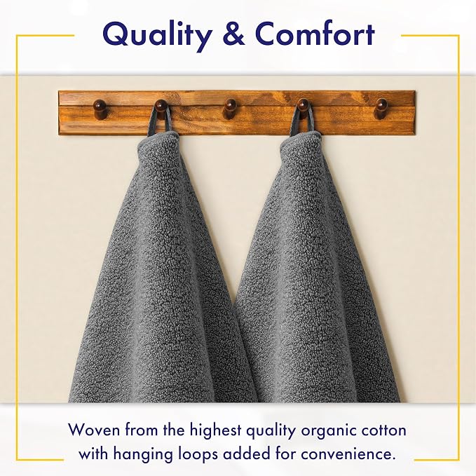 Alusa Home 100% Organic Zero-Twist Cotton Towels - Image 4
