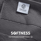White Classic Luxury Dark Gray Hand Towels - Image 3