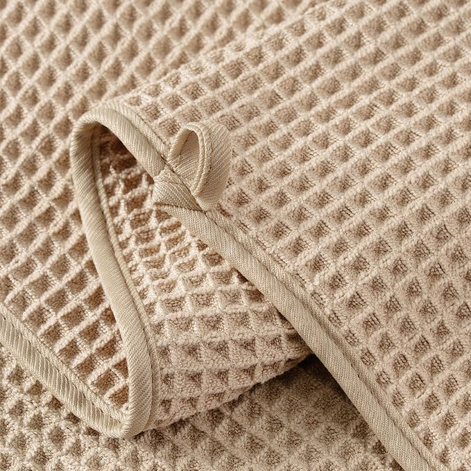 MICROFI New Microfiber Waffle Bath Towels, 2 Pieces, Fast Drying, Lint Free 430 - Image 3