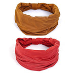 GiLi 2 Pack Wide Headbands for Women Boho African Knotted Non Slip Fashion Hair by GiLi