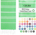 Cacala Lightweight and Thin Turkish Beach Towel 100% Cotton Sand-Free and by Cacala