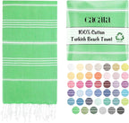Cacala Lightweight and Thin Turkish Beach Towel 100% Cotton Sand-Free and by Cacala