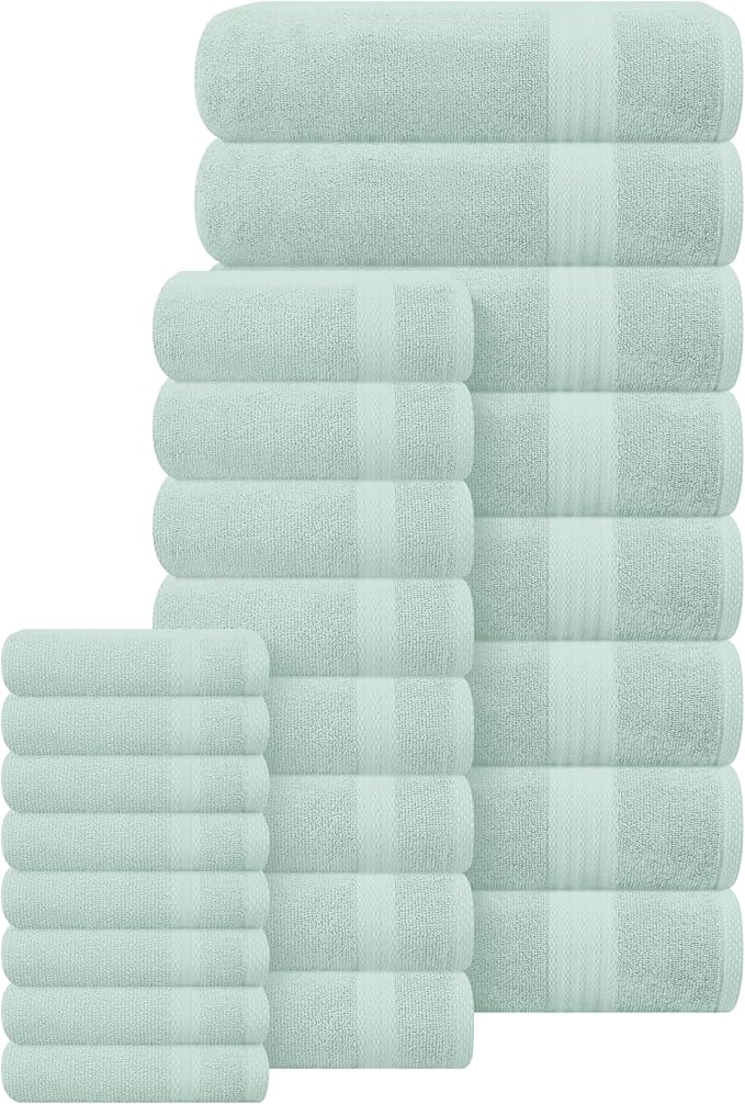 GLAMBURG Ultra Soft 24-Piece Towel Set - Image 3