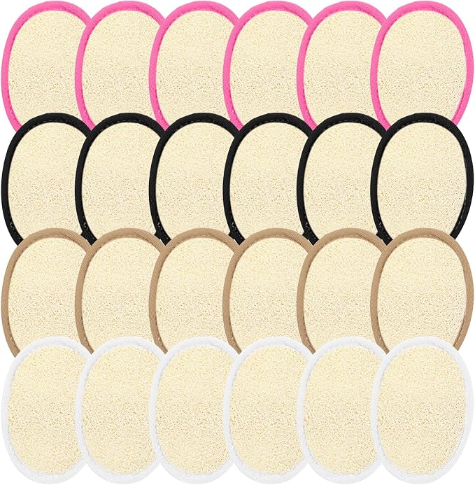 Boao 24 Pcs Loofah Pack Loofah Pads Bulk by Boao