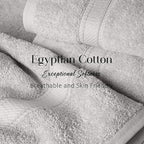 SUPERIOR Solid Egyptian Cotton Towel Set, Washcloths 13” x 13”, Hand Towels 20” - Image 5