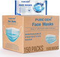 Premium Pack of 1500 Single Use Disposable Face Mask, Soft on Skin, Bulk Pack by PURE+GEM