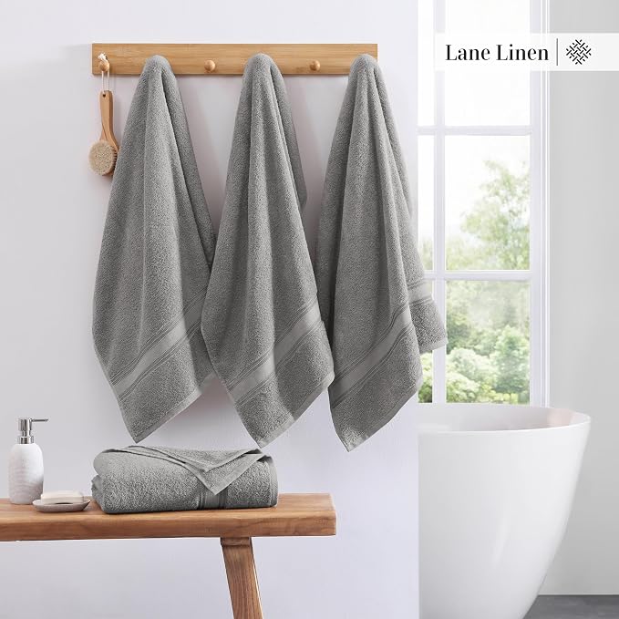 Lane Linen 100% Cotton Bath Sheets Set of 4 - Image 3