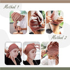 myHomeBody Hair Towel Wrap, Luxury Quick Drying Turban, Ultra Soft Absorbent - Image 4