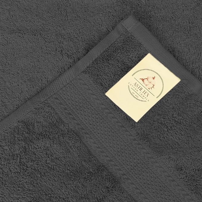 Large Bath Towels Pack of 6 – 24" x 50", 100% Cotton Terry – Soft, Quick-Dry & - Image 6