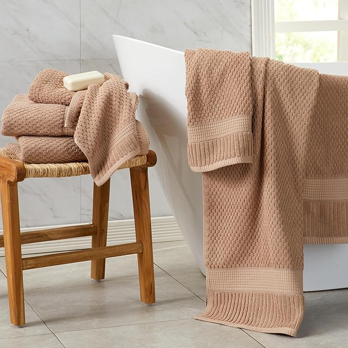 NY Loft 100% Cotton 4 Pack Bath Towel Set| Super Soft & Absorbent Quick-Dry - Image 8